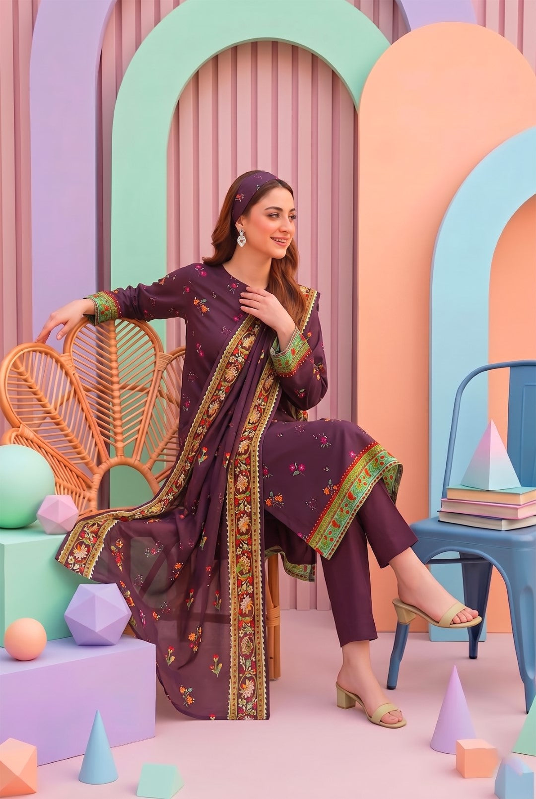 3 Pcs Lawn Unstitched Suit 701