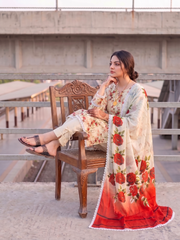3 Pcs Lawn Unstitched Suit 20
