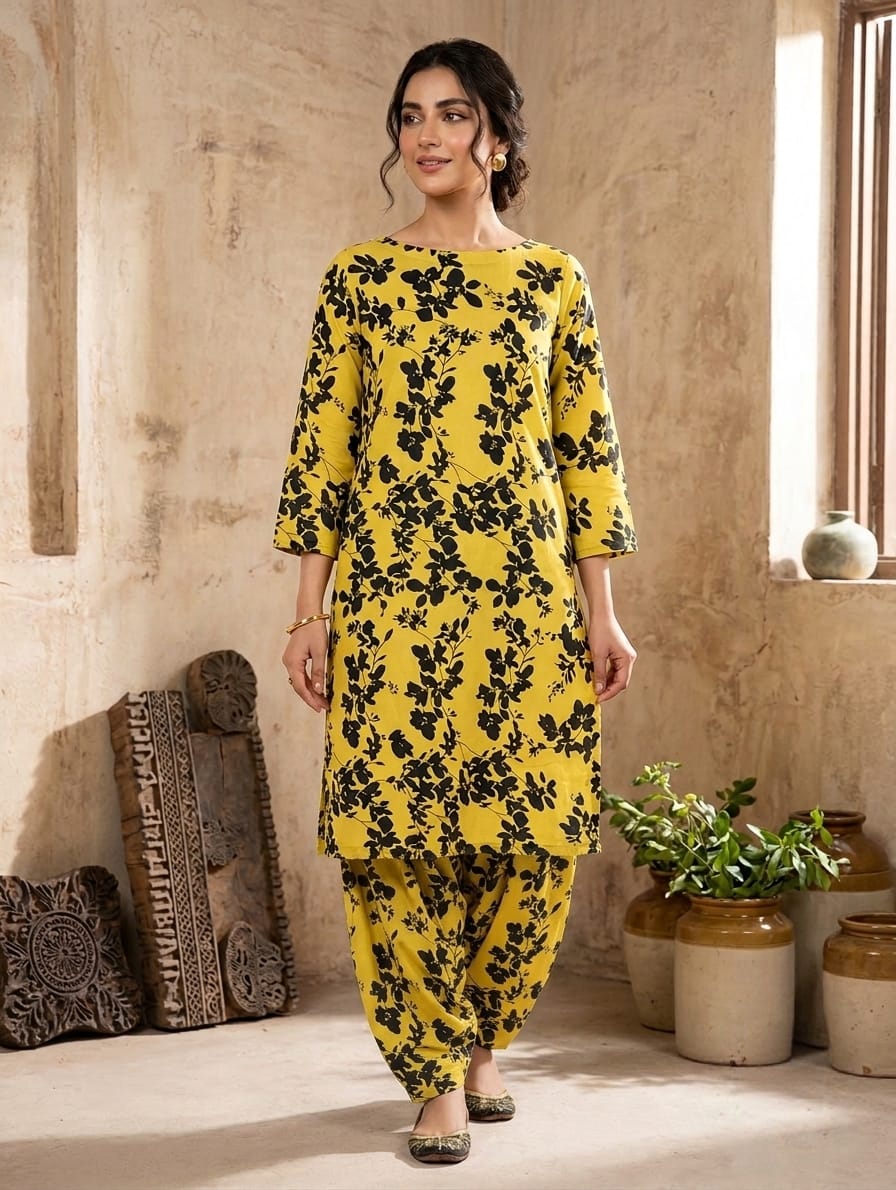 2 Pcs Ladies Suit  Des  120