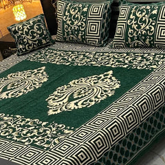 Jacquard Velvet 4-Piece Fancy Bedsheet Set 20