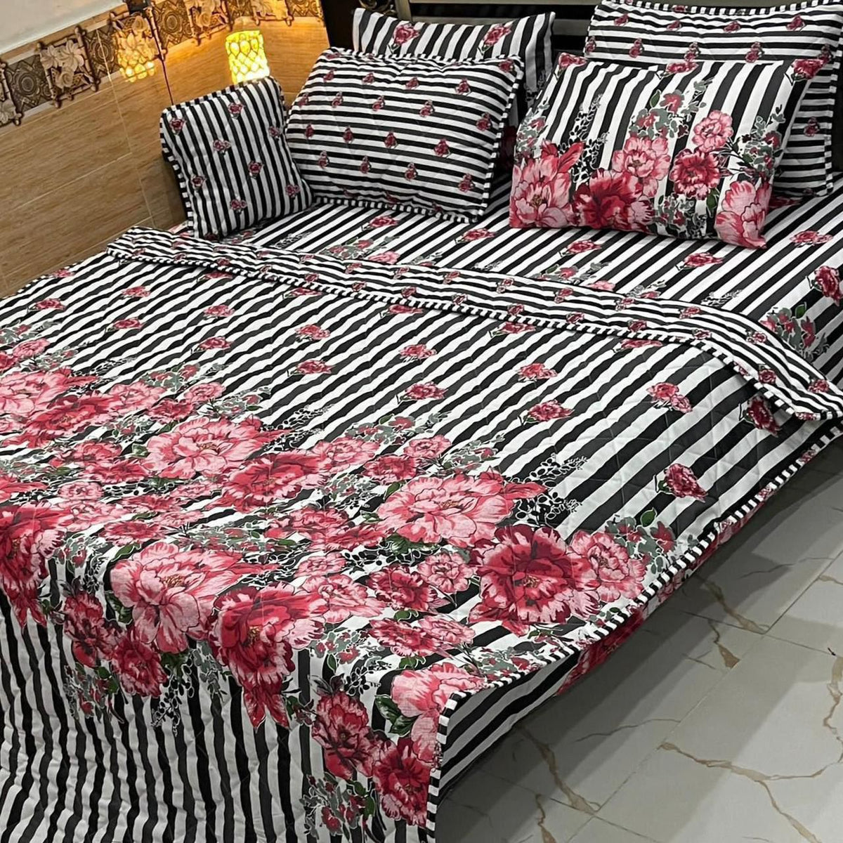7 Pcs Quilted Comforter Set CC  220
