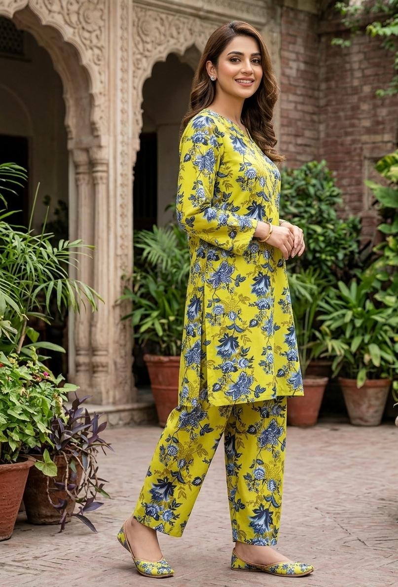 2 Pcs Ladies Suit  Des  121