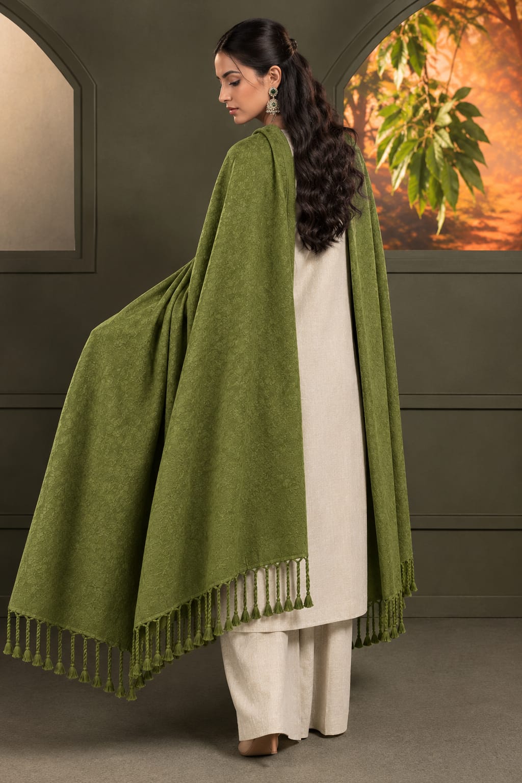 Khaadi Women's Winter Acrylic Wool Stoller 22