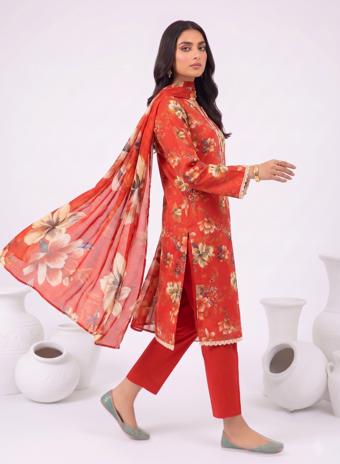 3 Pcs Lawn Unstitched Suit 24