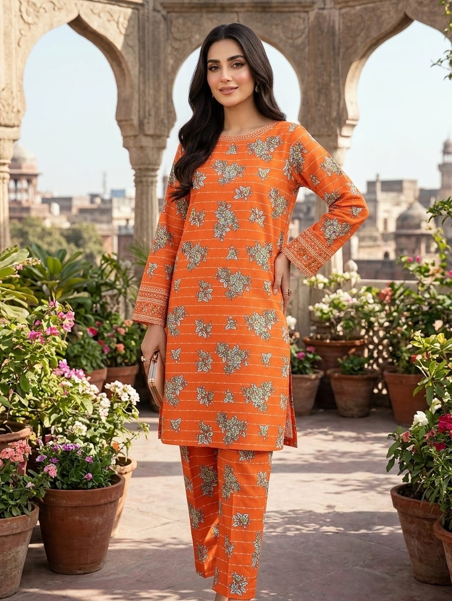 2 Pcs Ladies Suit  Des  124