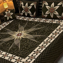 Jacquard Velvet 4-Piece Fancy Bedsheet Set 24