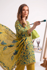 3 Pcs Lawn Unstitched Suit 25