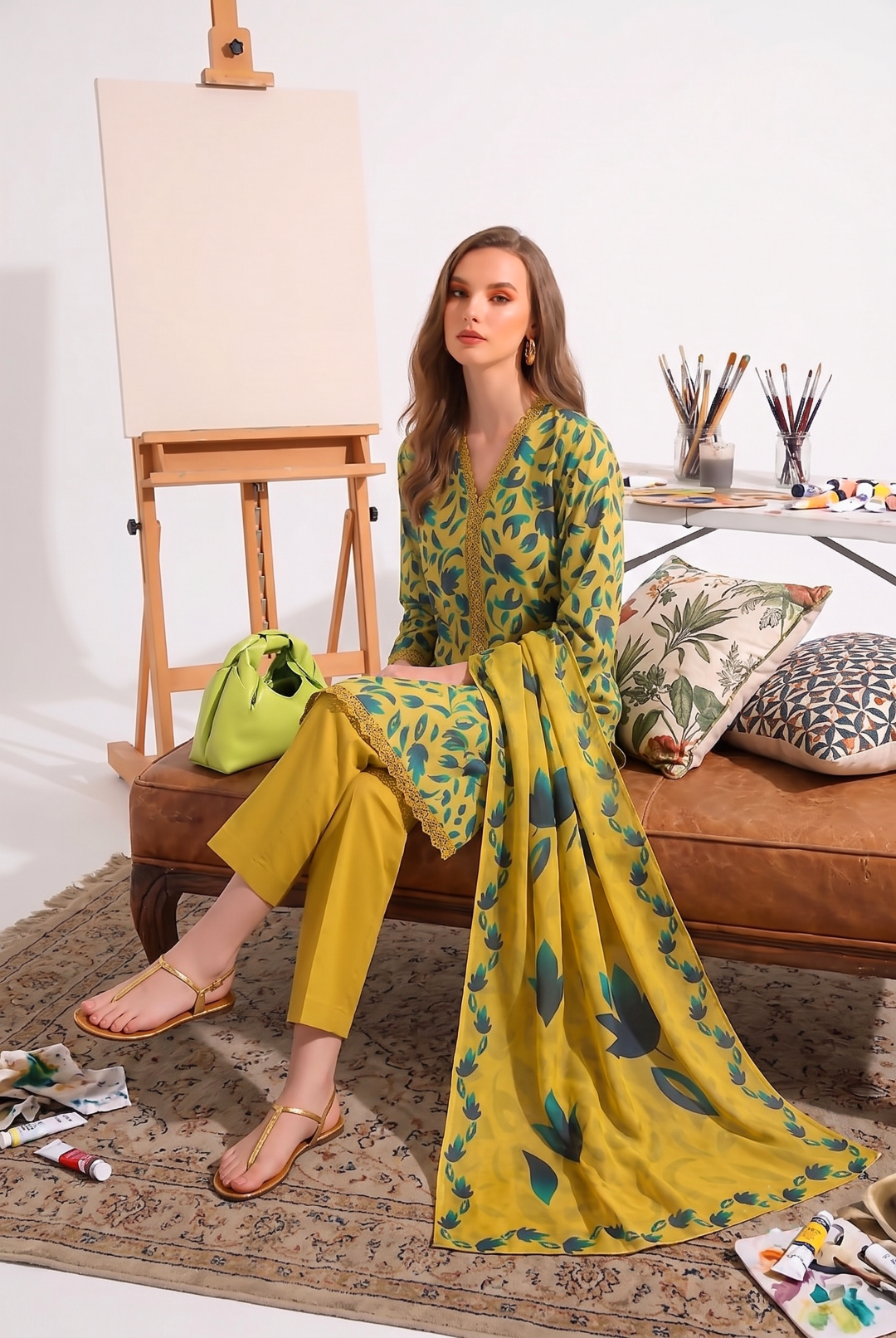 3 Pcs Lawn Unstitched Suit 25