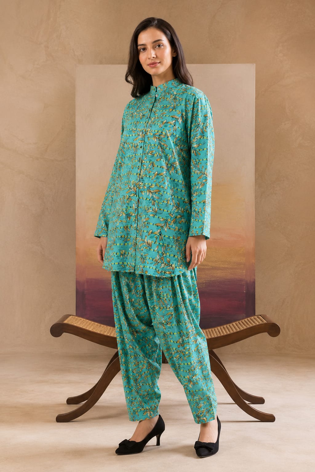 2 Pcs Ladies Suit  Des  25