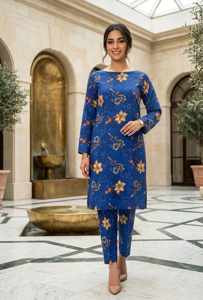 2 Pcs Ladies Suit  Des  125