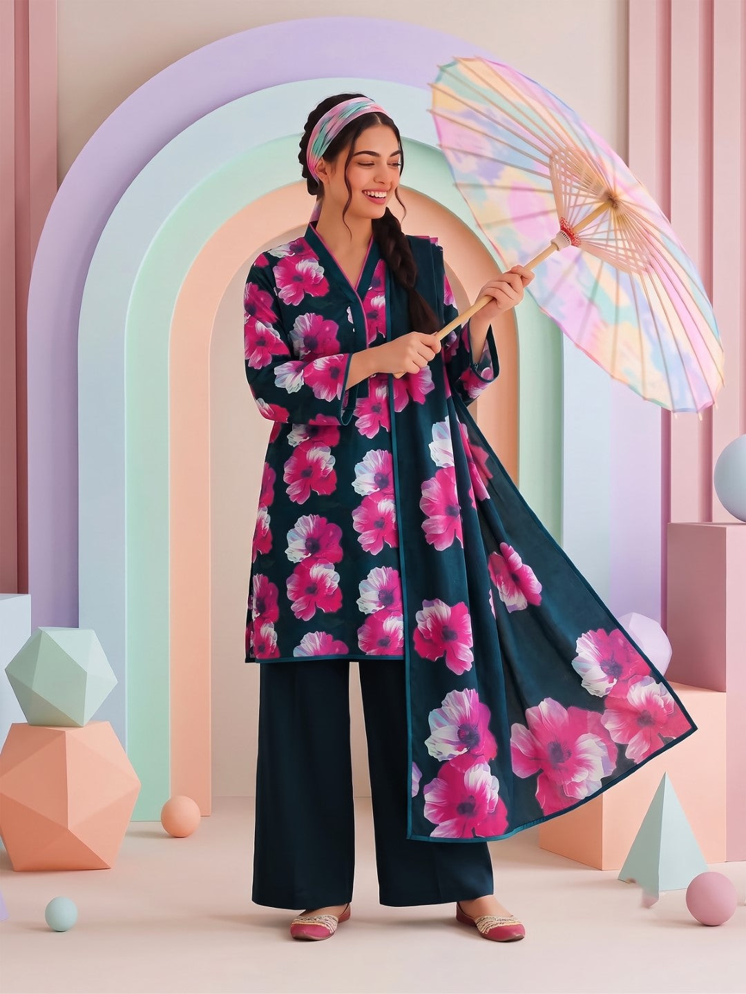 3 Pcs Lawn Unstitched Suit 26