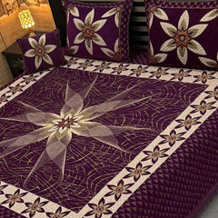 Jacquard Velvet 4-Piece Fancy Bedsheet Set 26