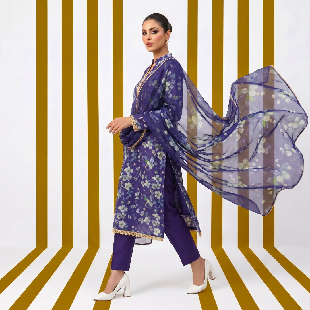 3 Pcs Lawn Unstitched Suit 27