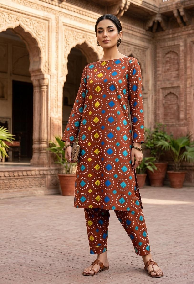2 Pcs Ladies Suit  Des  127