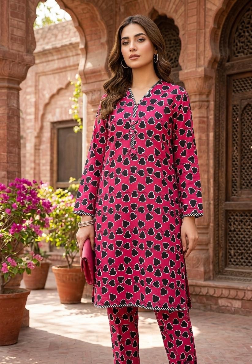 2 Pcs Ladies Suit  Des  128