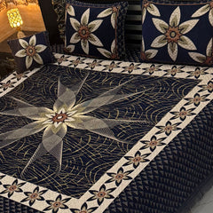 Jacquard Velvet 4-Piece Fancy Bedsheet Set 29