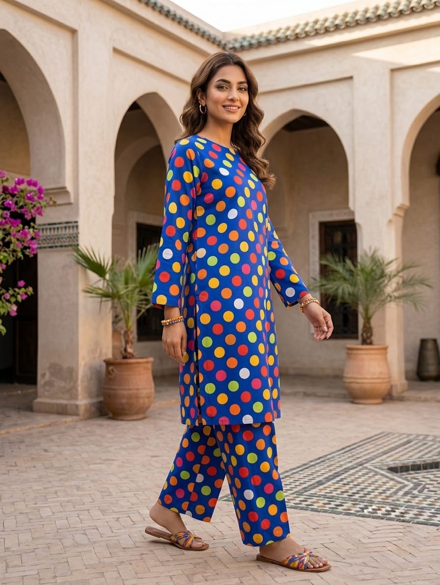 2 Pcs Ladies Suit  Des  129