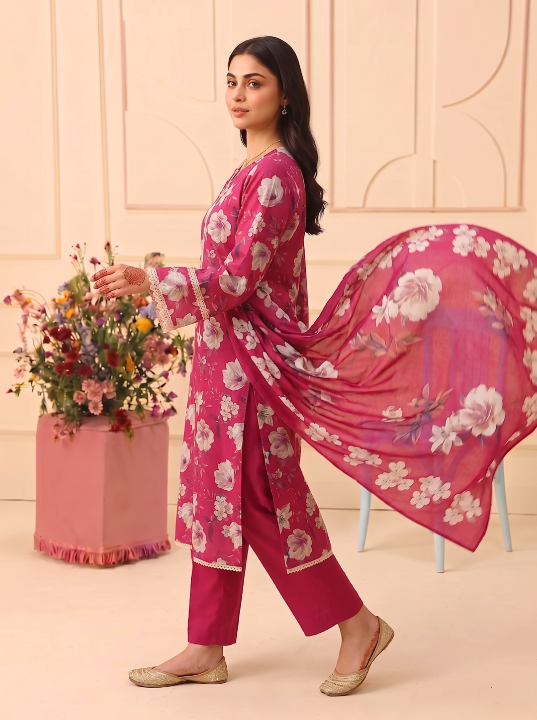 3 Pcs Lawn Unstitched Suit 02