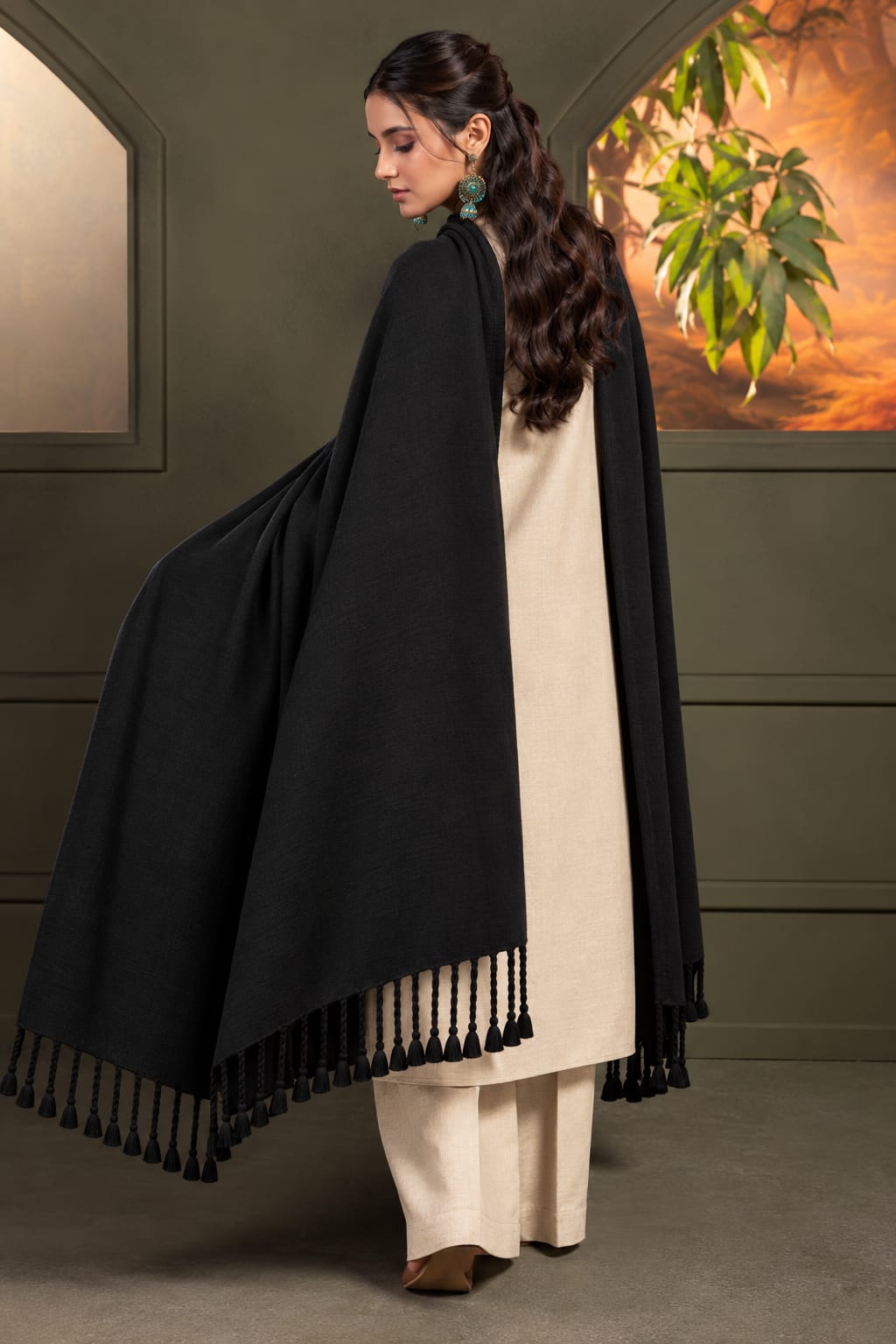 Khaadi Women's Winter Acrylic Wool Stoller 02