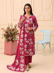 3 Pcs Lawn Unstitched Suit 02