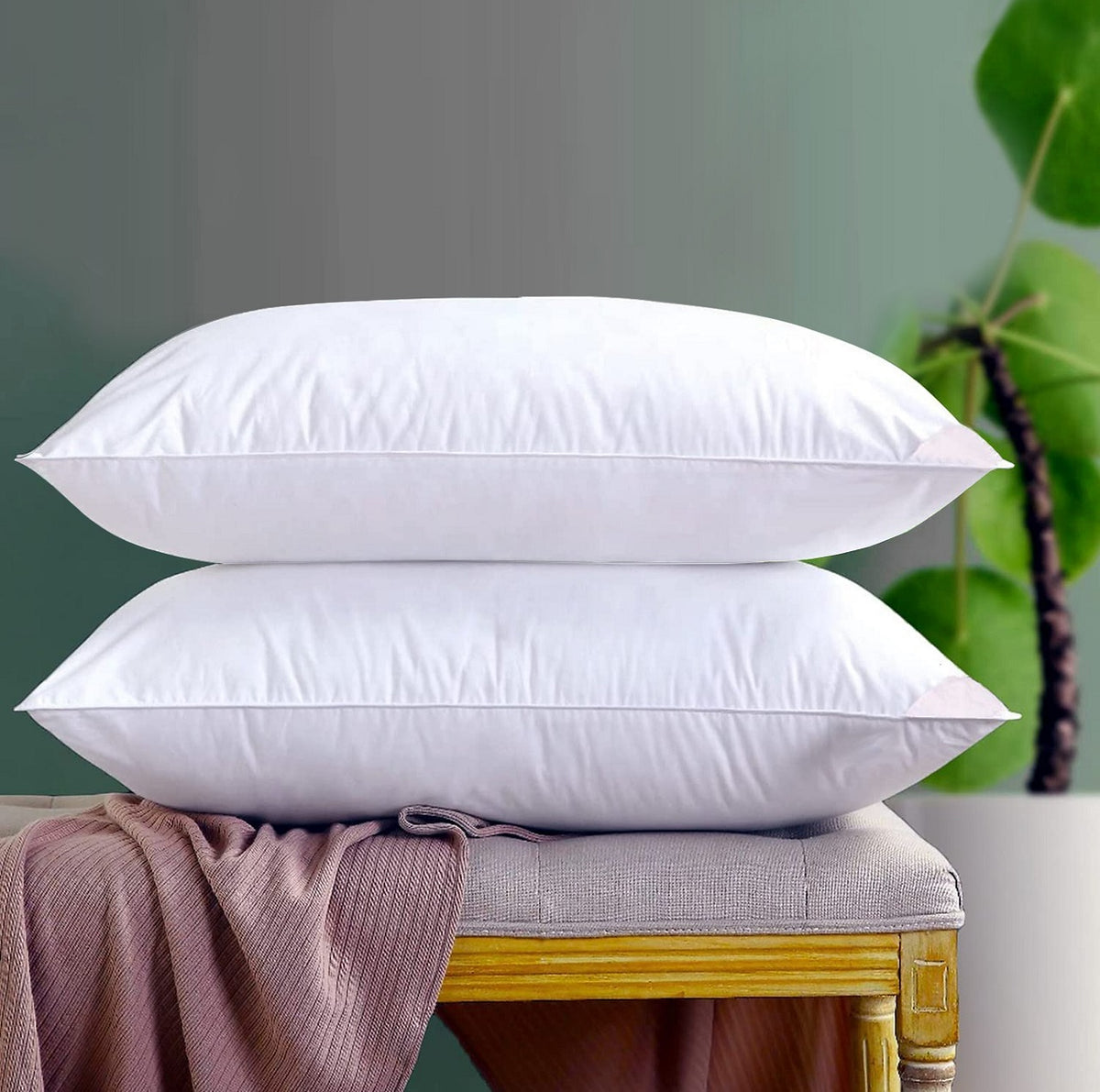 Vacuum Packed Luxury Filled Pillow X 2 QTY