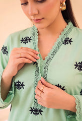 2 PIECE PREMIUM PURE LAWN EMBROIDERED UNSTITCHED SUIT 602