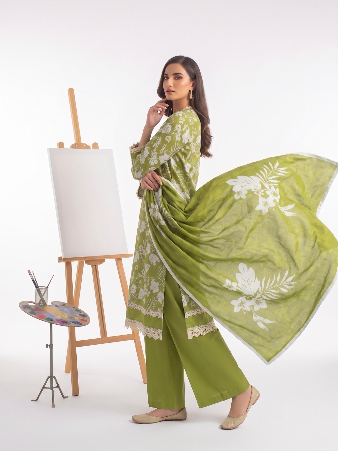 3 Pcs Lawn Unstitched Suit 30