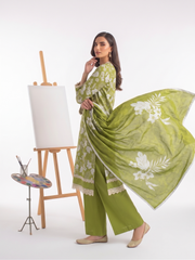 3 Pcs Lawn Unstitched Suit 30