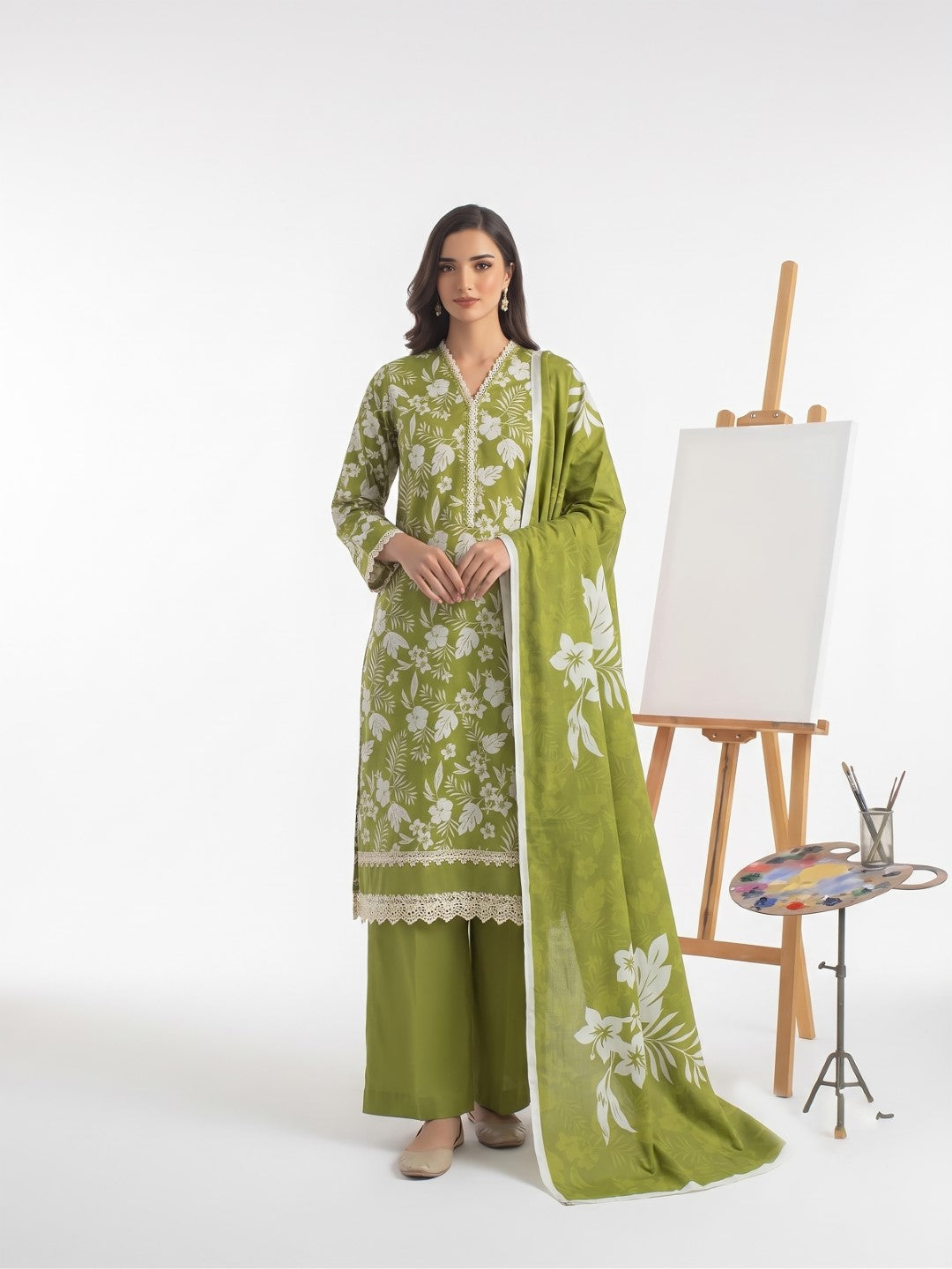 3 Pcs Lawn Unstitched Suit 30