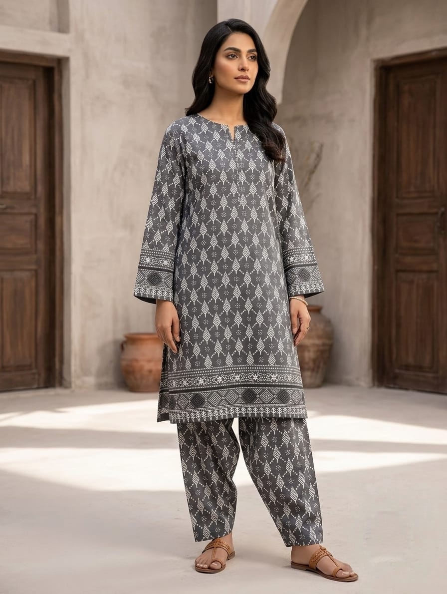 2 Pcs Ladies Suit  Des  130