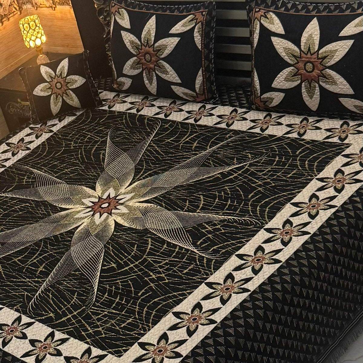 Jacquard Velvet 4-Piece Fancy Bedsheet Set 30