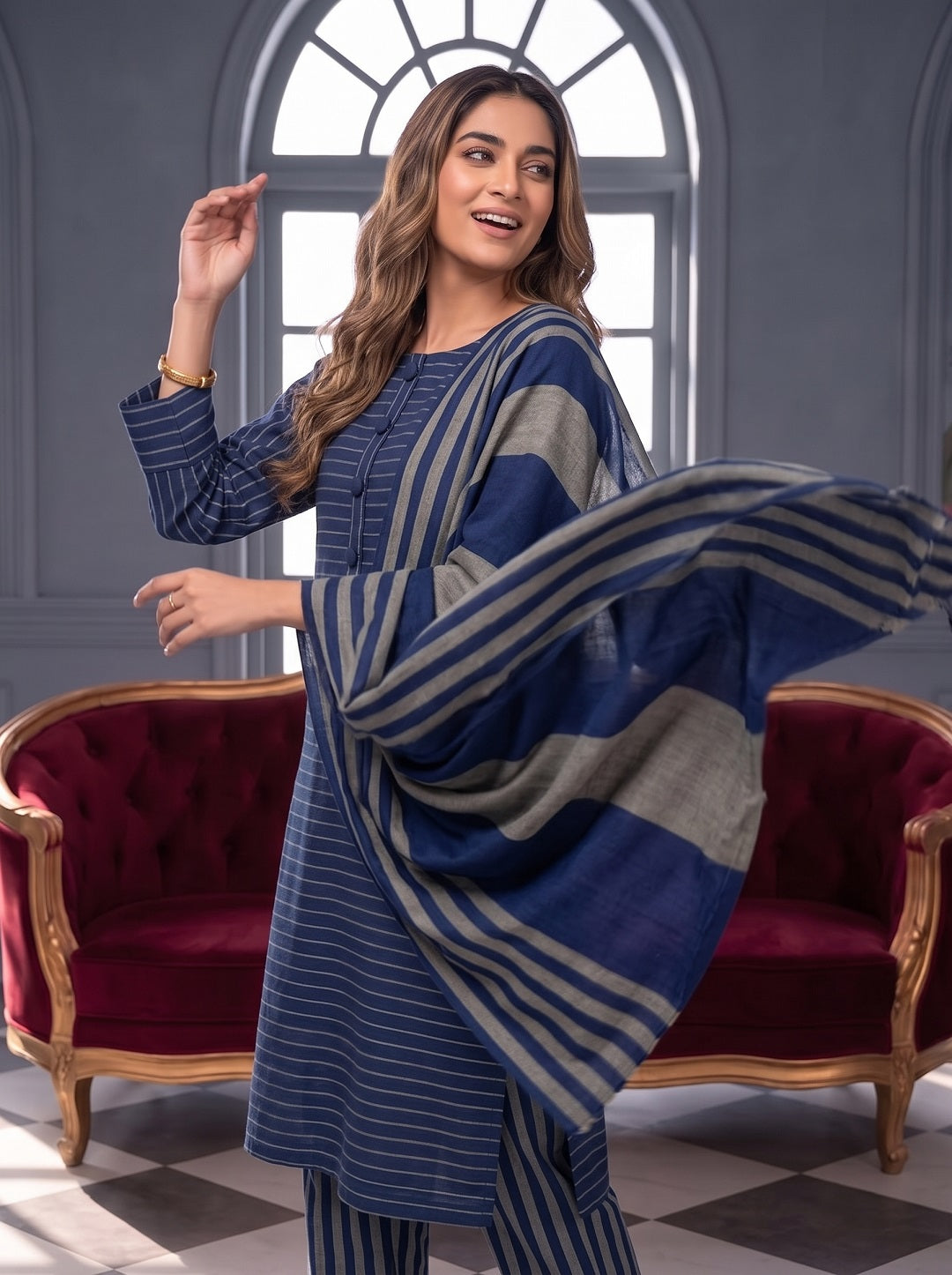 3 Piece Unstitched Khaadi Make Khaddar Suit 19