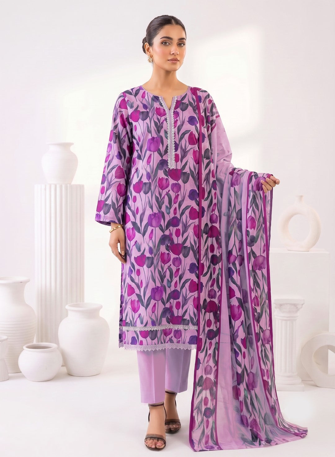 3 Pcs Lawn Unstitched Suit 31
