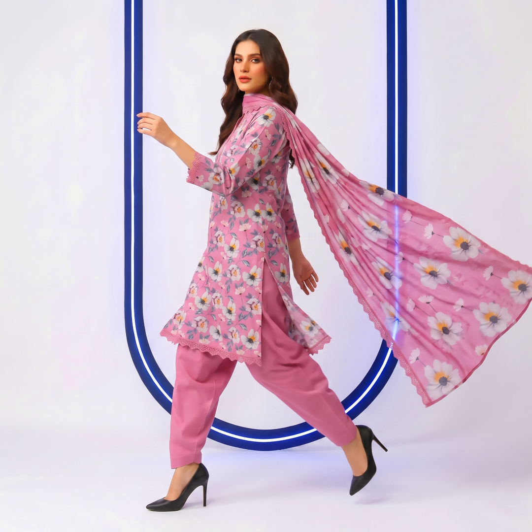 3 Pcs Lawn Unstitched Suit 33