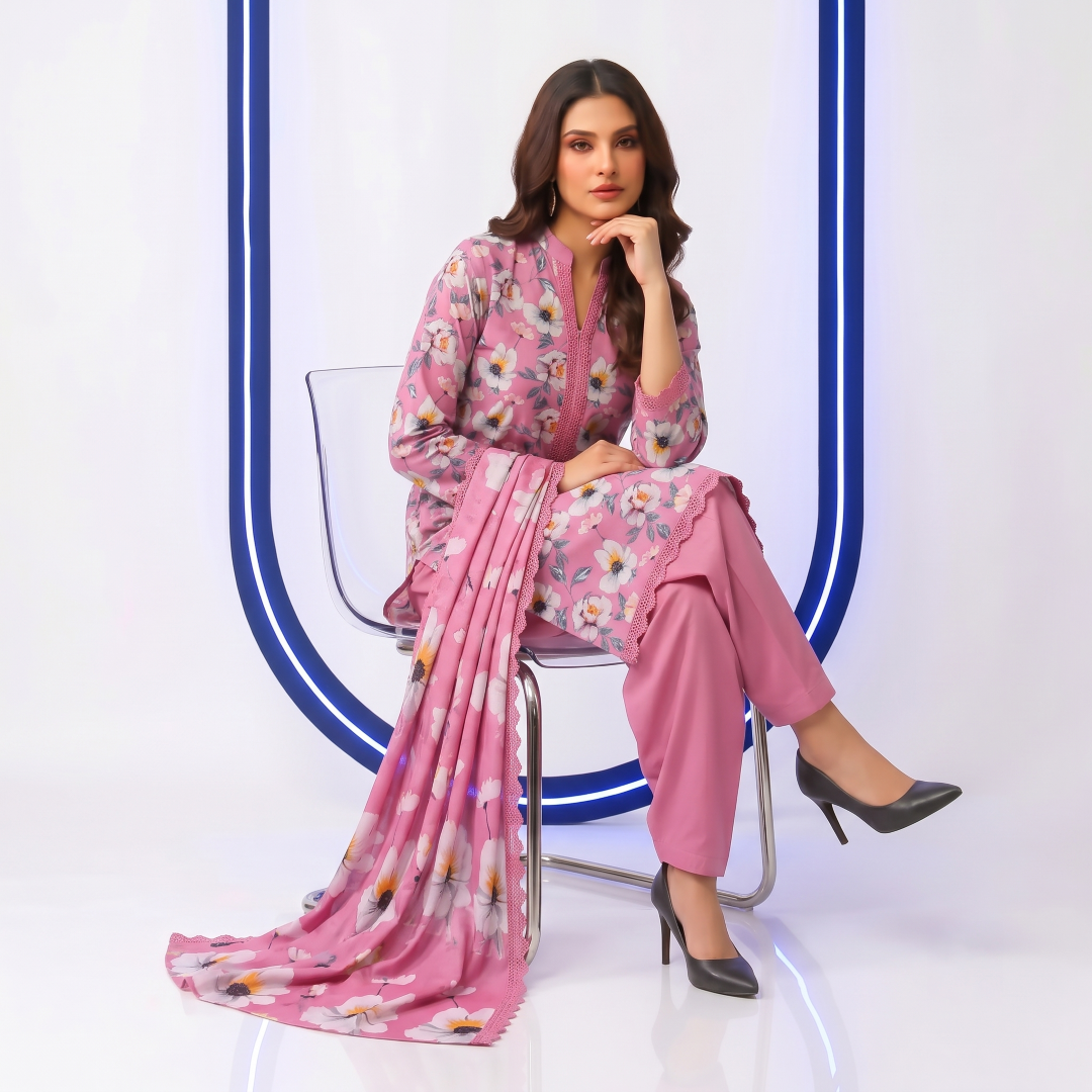 3 Pcs Lawn Unstitched Suit 33