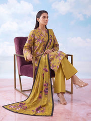3 Pcs Lawn Unstitched Suit 34