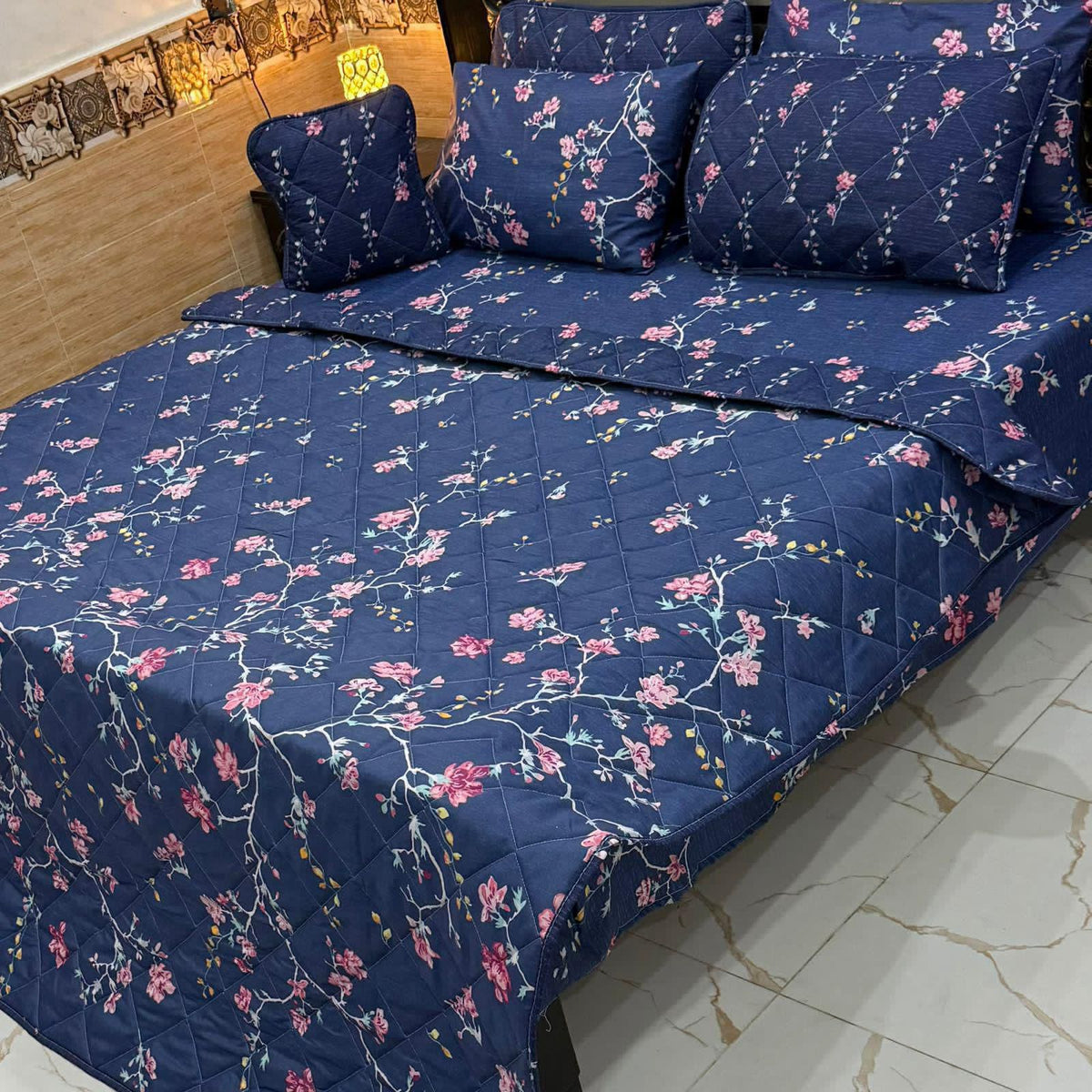7 Pcs Quilted Comforter Set CC  235