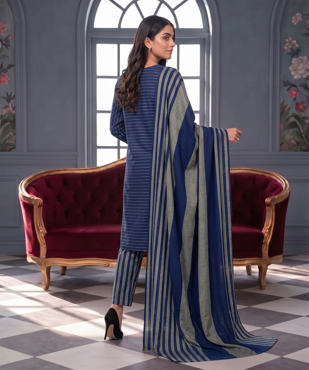 3 Piece Unstitched Khaadi Make Khaddar Suit 22