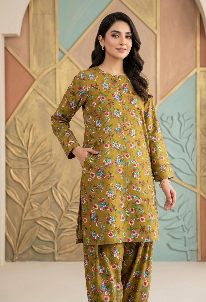 2 Pcs Ladies Suit  Des  135