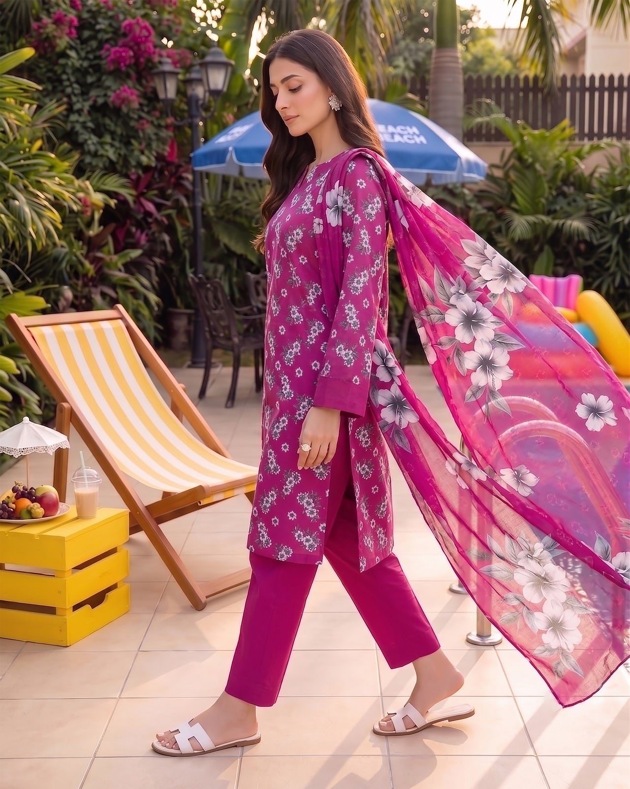 3 Pcs Lawn Unstitched Suit 35