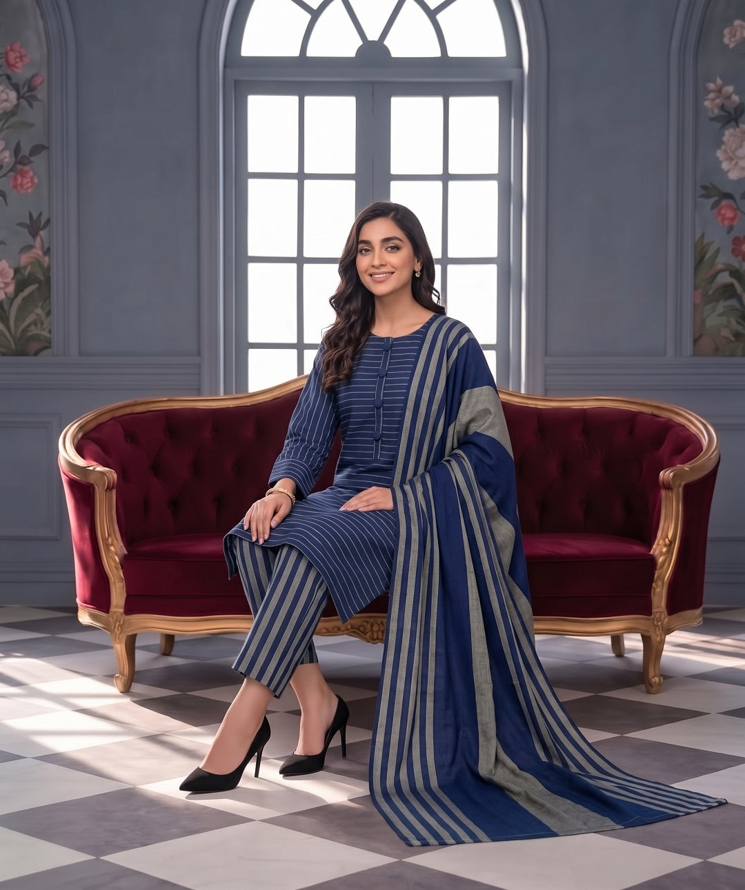 3 Piece Unstitched Khaadi Make Khaddar Suit 21