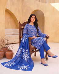3 Pcs Lawn Unstitched Suit 36
