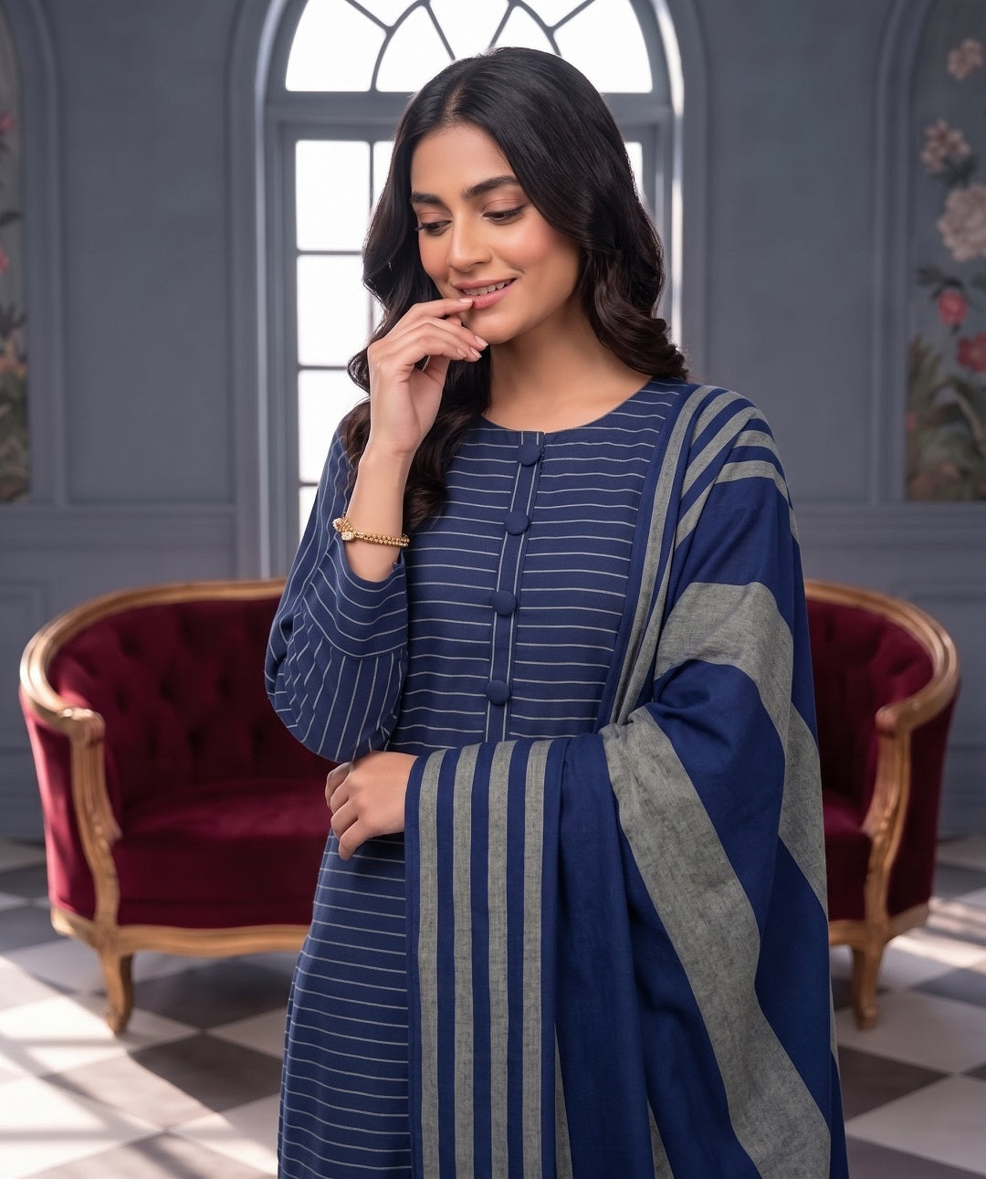 3 Piece Unstitched Khaadi Make Khaddar Suit 24