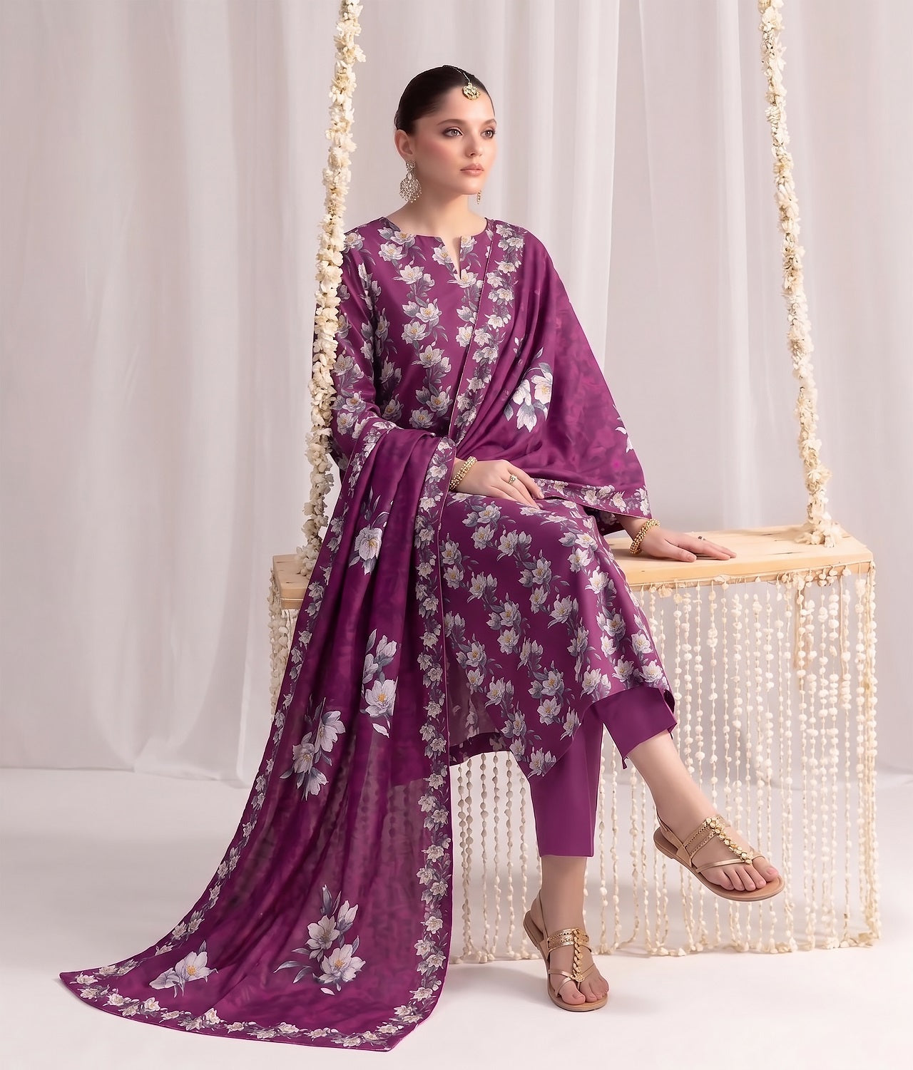 3 Pcs Lawn Unstitched Suit 37