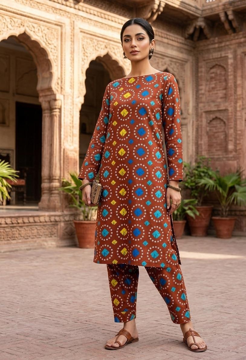 2 Pcs Ladies Suit  Des  138