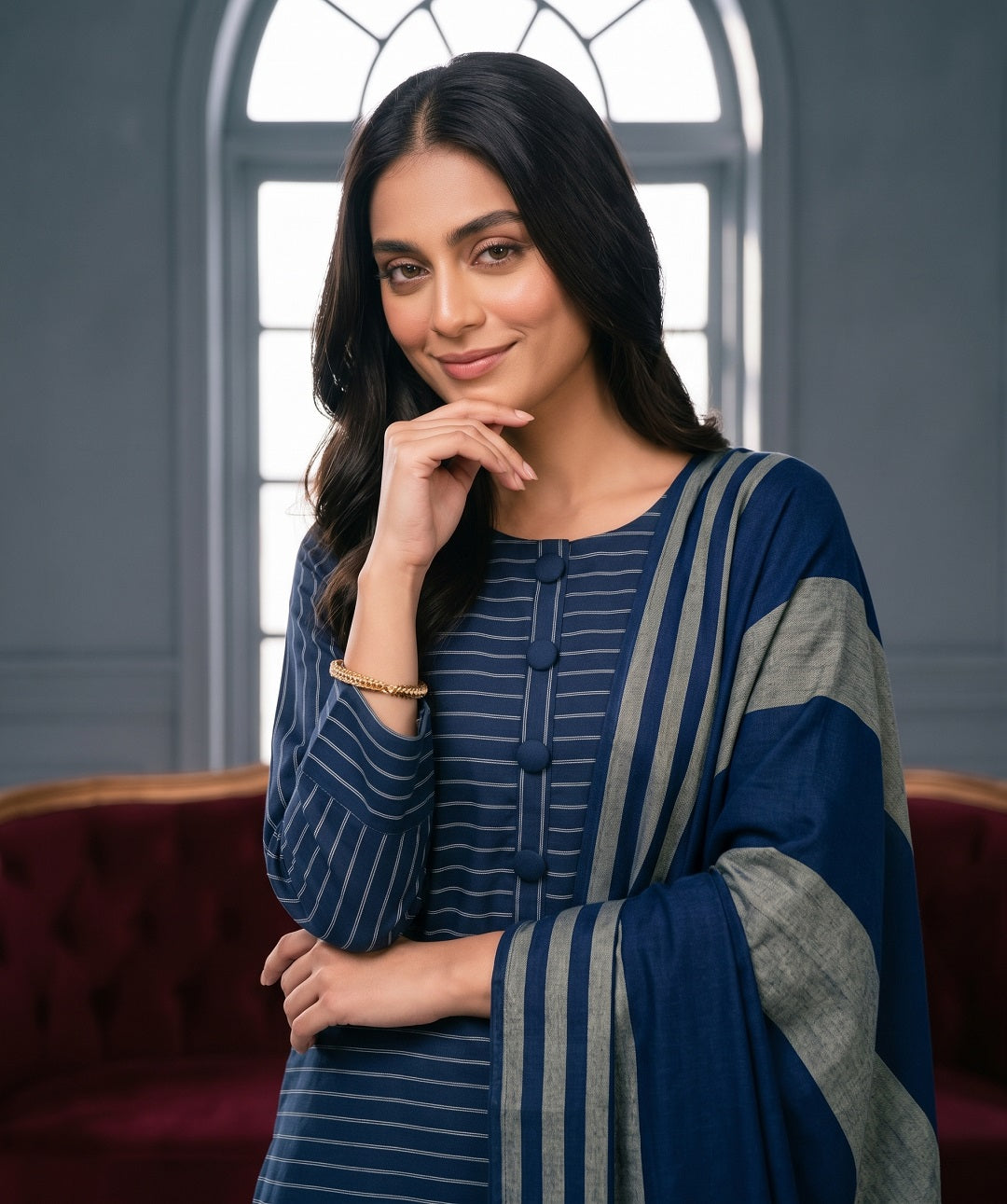 3 Piece Unstitched Khaadi Make Khaddar Suit 23
