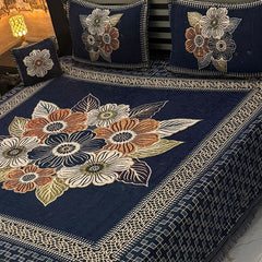 Jacquard Velvet 4-Piece Fancy Bedsheet Set 38