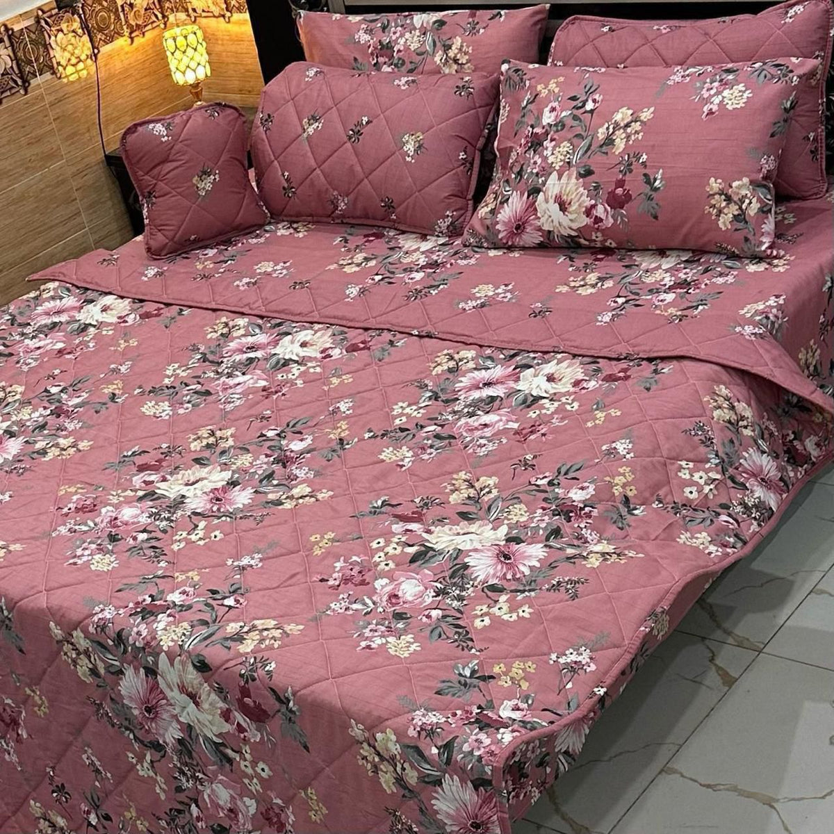 7 Pcs Quilted Comforter Set CC  239