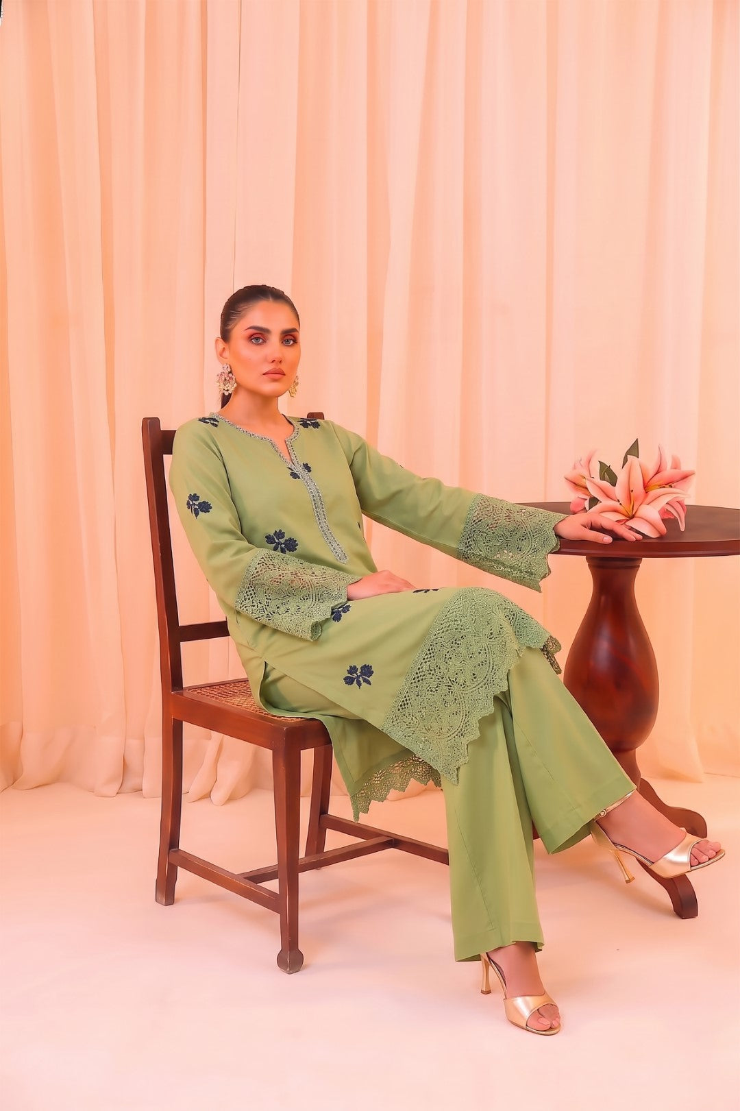 2 PIECE PREMIUM PURE LAWN EMBROIDERED UNSTITCHED SUIT 603