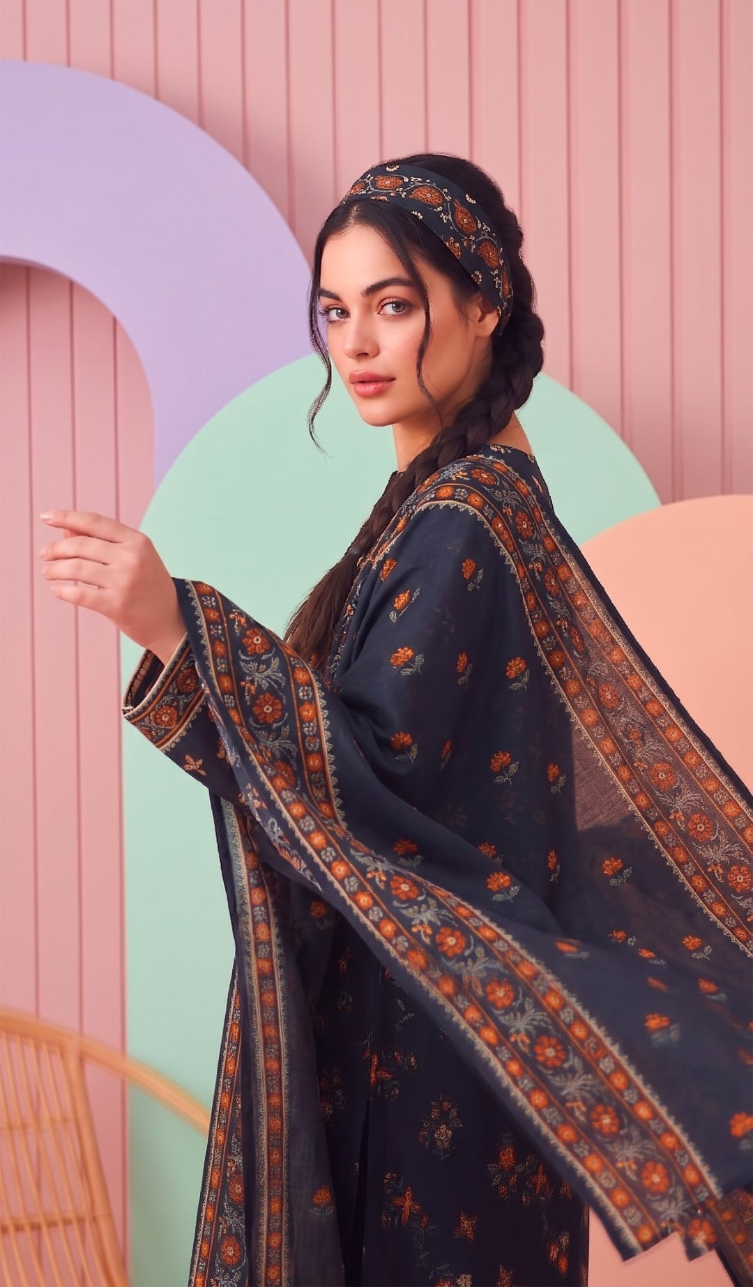 3 Pcs Lawn Unstitched Suit 703